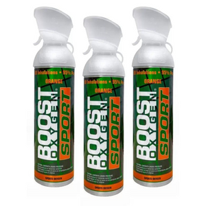 3x Boost Sport Oxygen Cans | 10 Litres | 200 Breaths | Large Supplemental Oxygen for Athletes