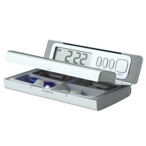 TravelPal Pill Box Dispenser Case | Medicine Tablet Organizer | Travel with Alarm