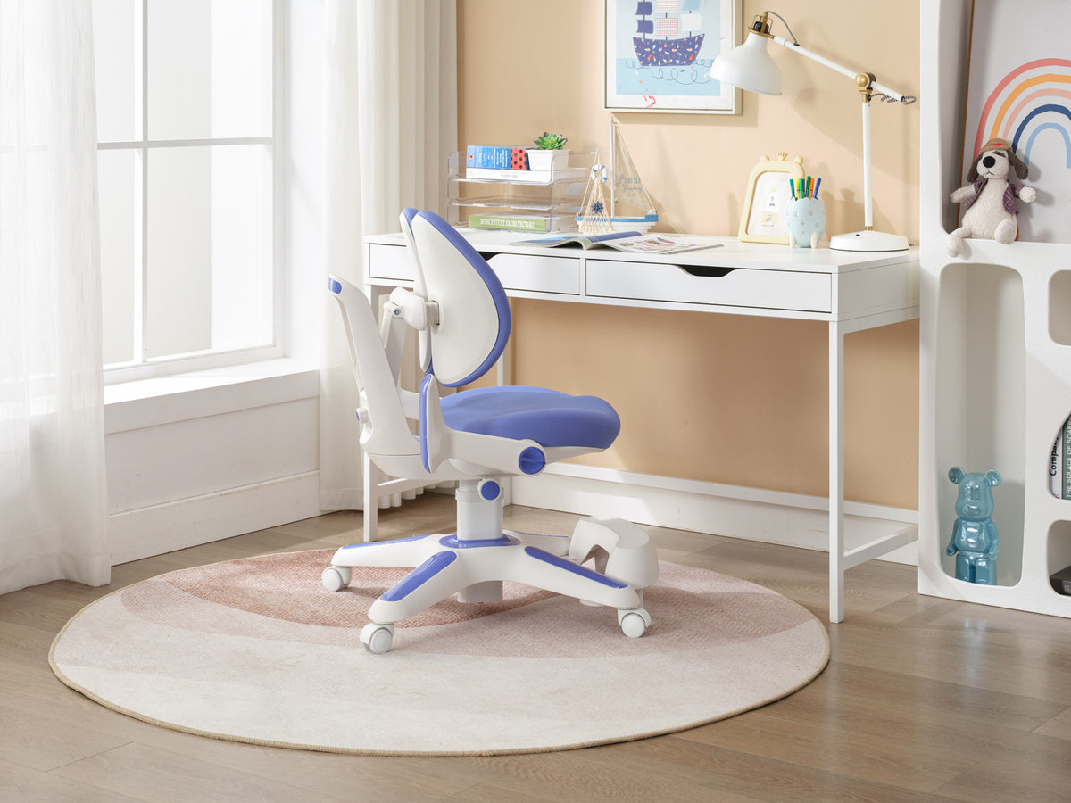 Ergonomic Children Kids Study Desk and Chair Set | Height Adjustable | Blue