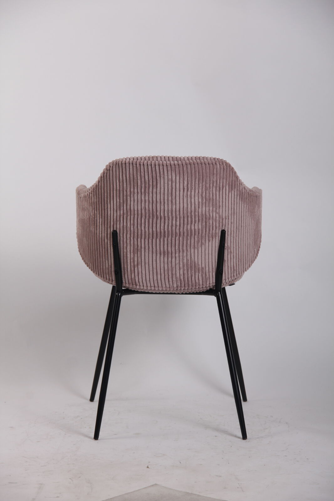 Set of 4 Dining Chairs | Corduroy Cord Fabric | Pink