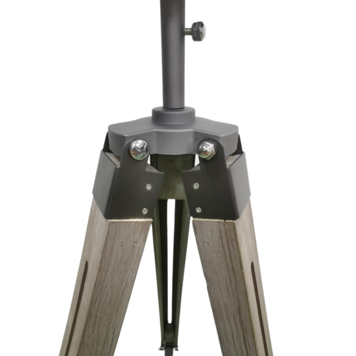 139cm Nautical Tripod Floor Lamp | Steel Grey Searchlight Spotlight | Modern Design