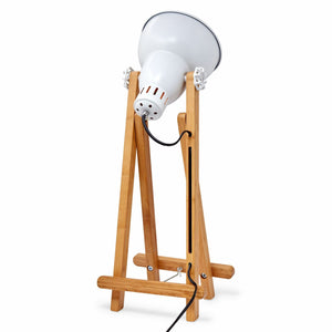 61cm Bamboo Easel Table Lamp | Modern Scandi Designer Desk Light | Bedroom/Office