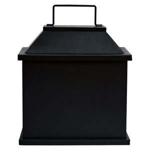 LED Fireplace Lantern | 31.5cm | Battery Operated | Metal/Glass | Home Decor | Large