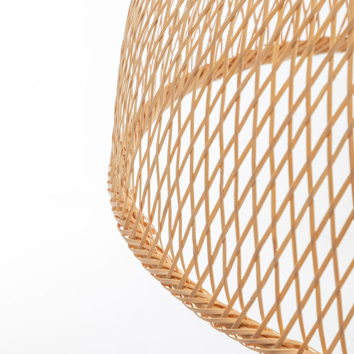 Natural Handwoven Bamboo Dome Pendant Lamp | Hanging Light | Rattan Style