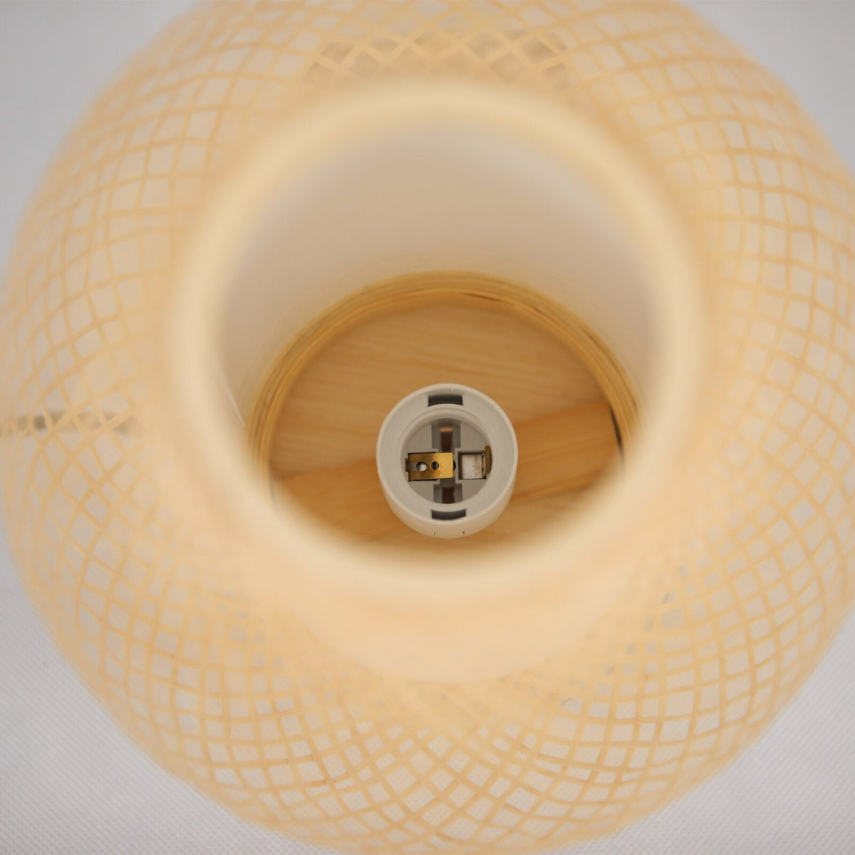Natural Woven Bamboo Oval Table Lamp | Boho Tropical Coastal Light Shade