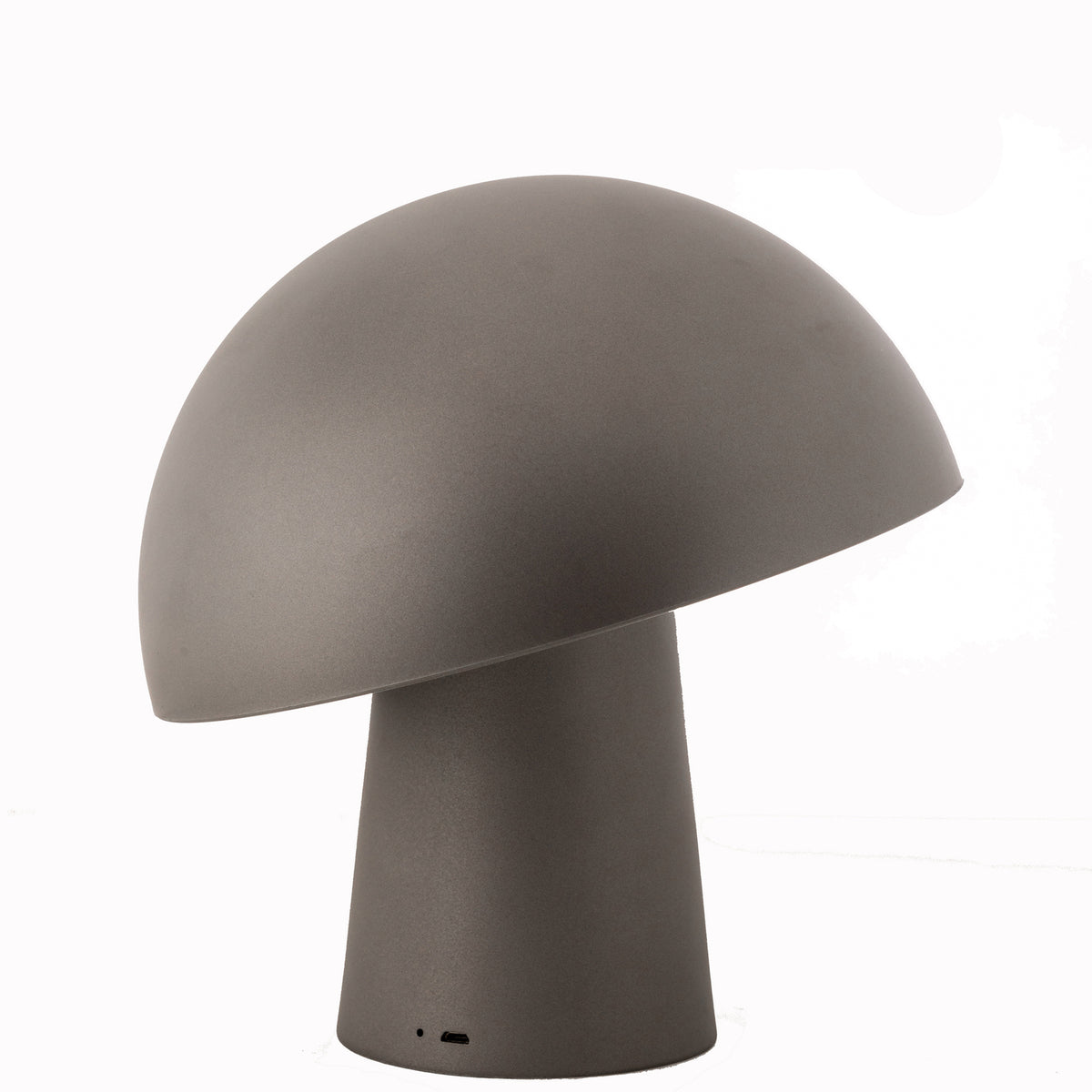 LED Cordless Mushroom Table Lamp | USB Rechargeable Dimming Night Light | Steel Grey