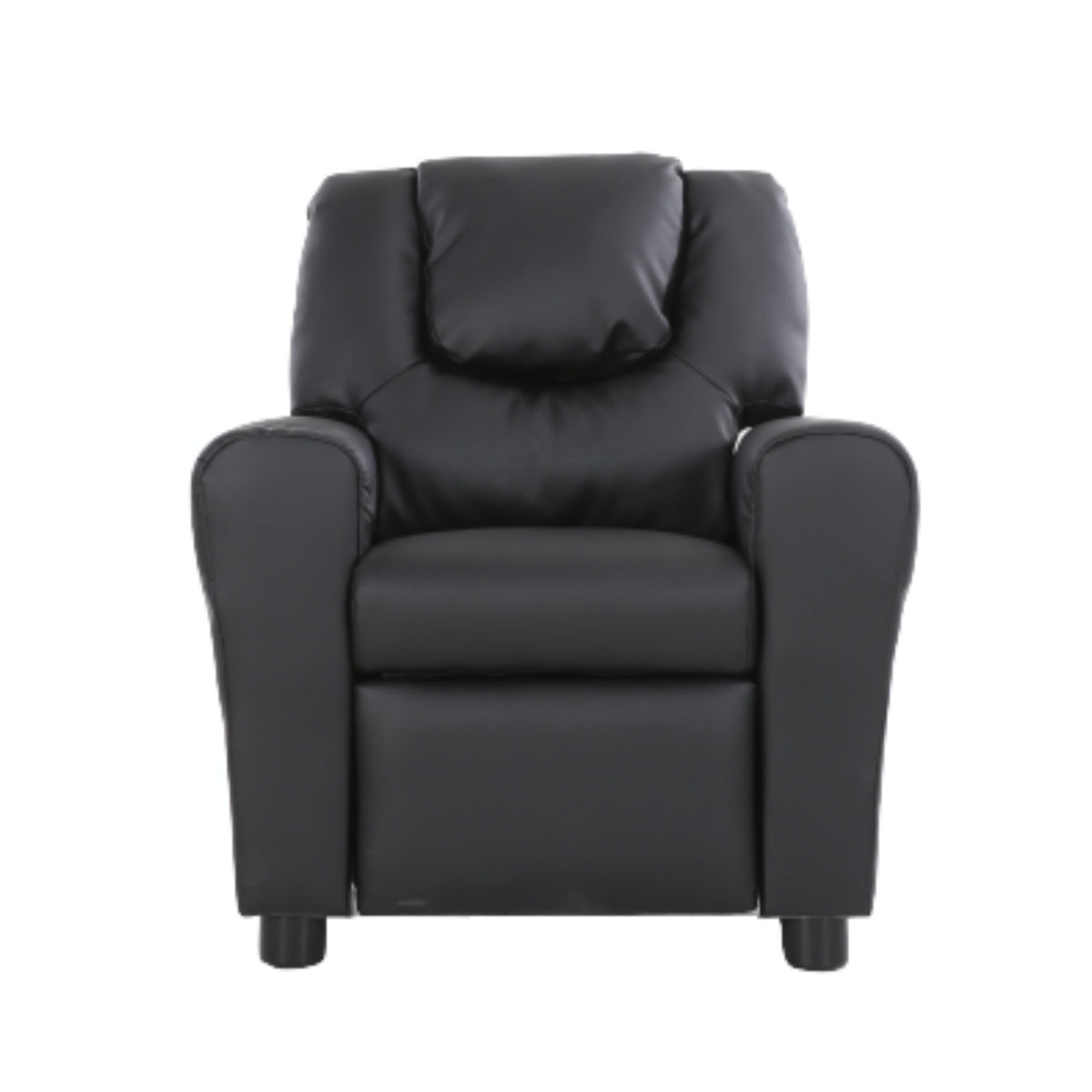 Oliver Kids Recliner Chair Sofa | Children Lounge Couch PU Armchair | Black