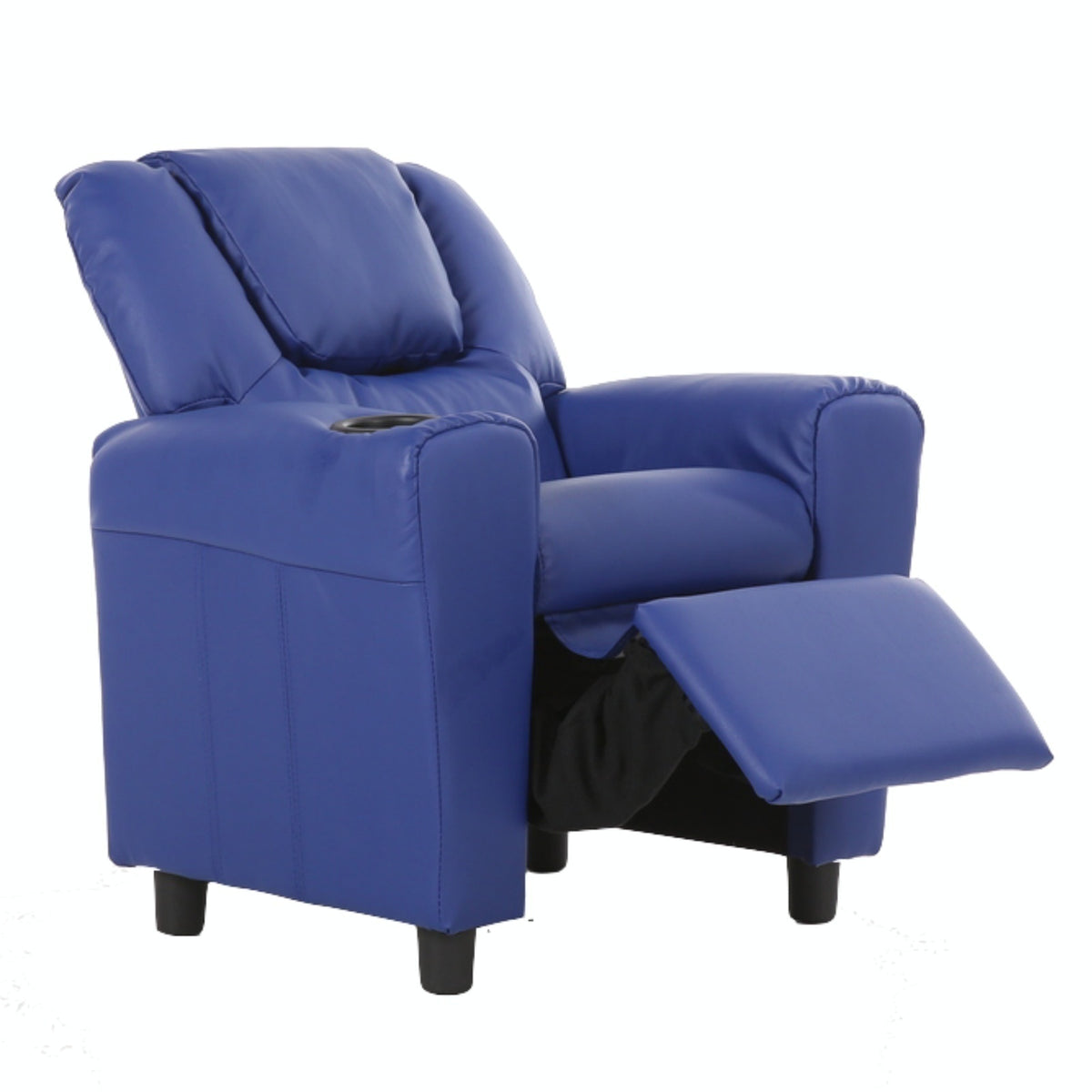 Oliver Kids Recliner Chair Sofa | Children Lounge Couch PU Armchair | Blue
