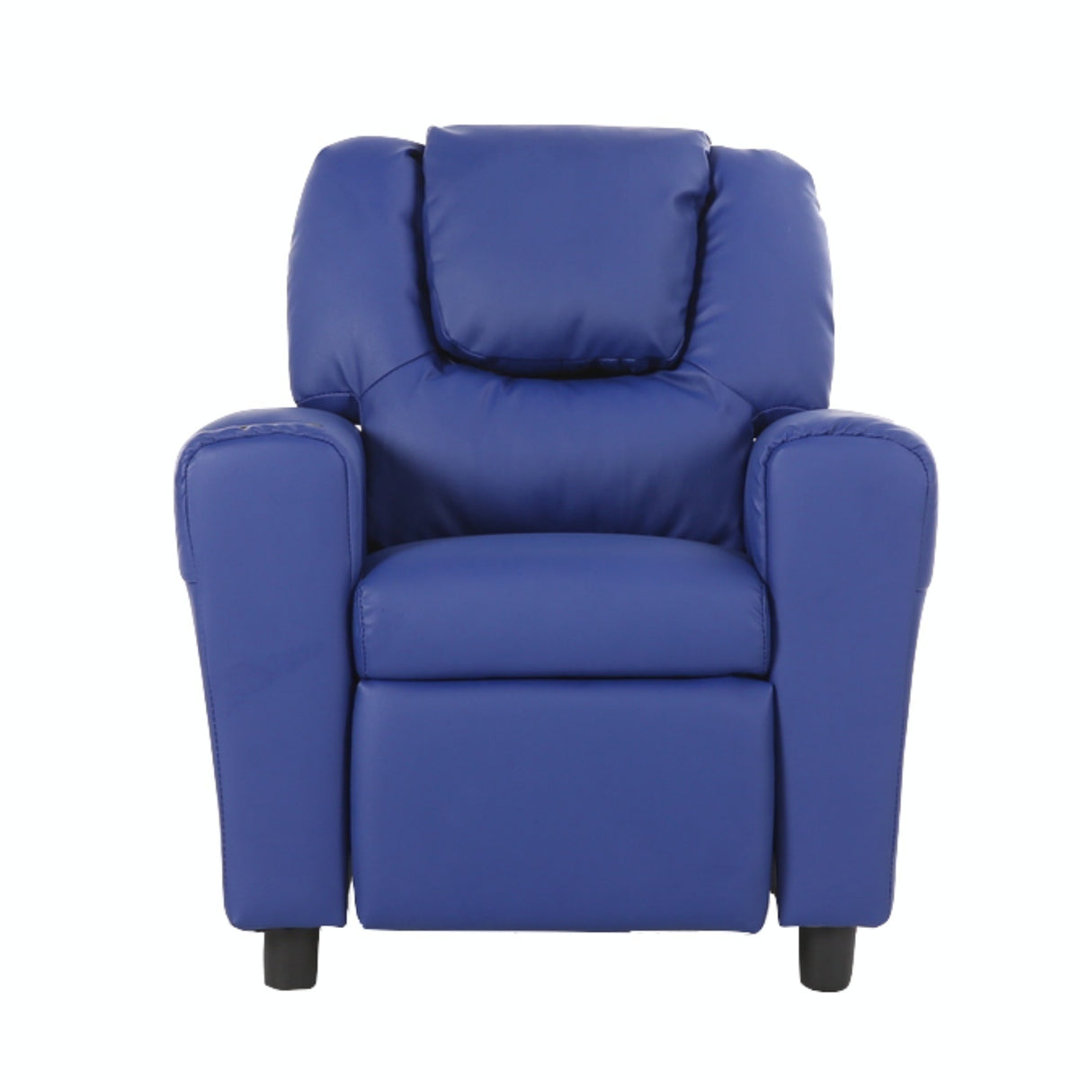 Oliver Kids Recliner Chair Sofa | Children Lounge Couch PU Armchair | Blue