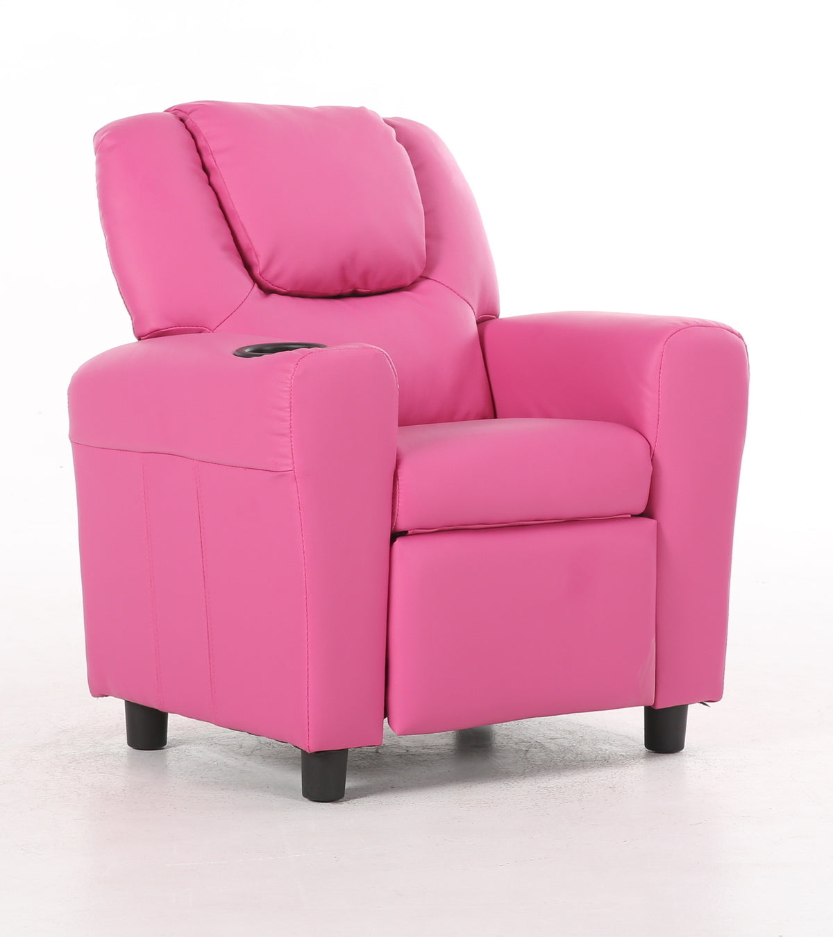 Set of 2 Oliver Kids Recliner Chair Sofa | Children Lounge Couch PU Armchair | Pink