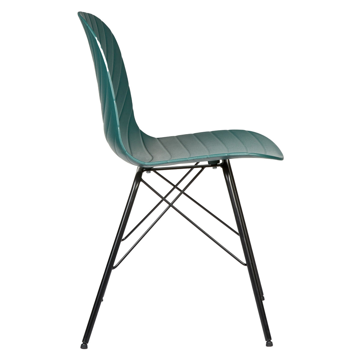 Set of 2 Modern Republica Dining Chairs | Office Furniture | Scandi Dark Green