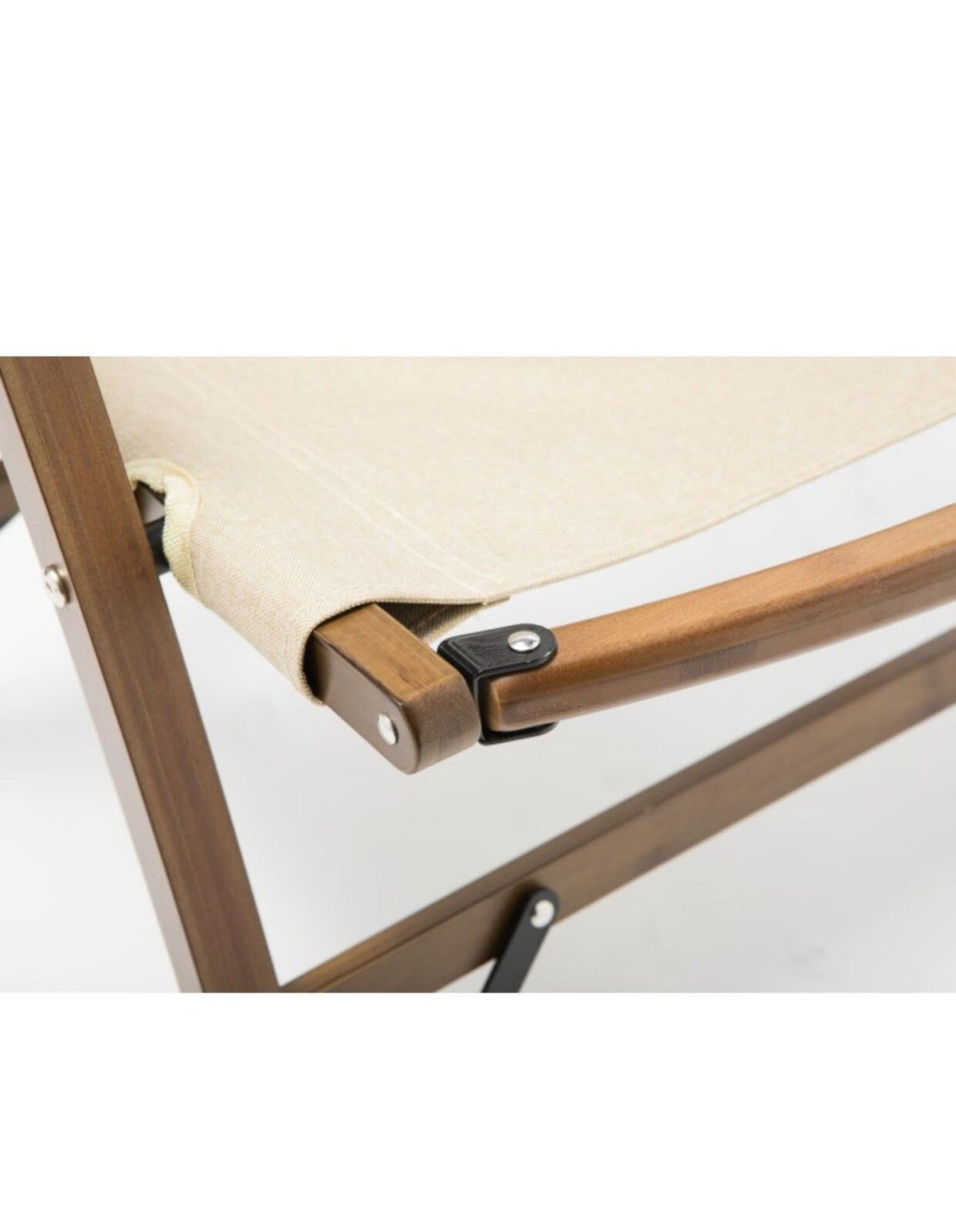 2x Bamboo Foldable Outdoor Camping Chair | Wooden Travel Picnic Park | Folding | Khaki/Beige