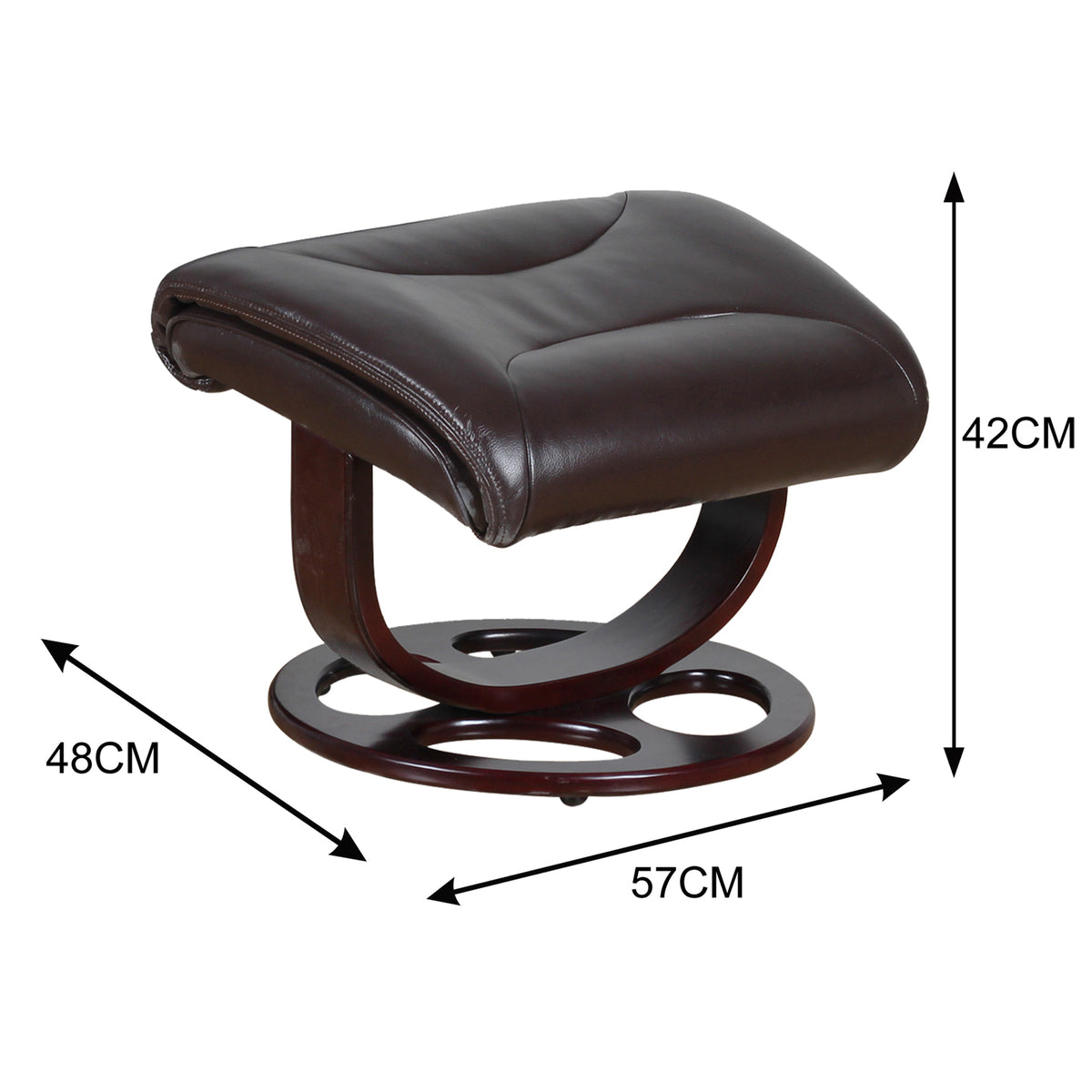 Julio Faux Leather Premium Reclining Lounge Arm Chair | Ottoman Swivel Sofa
