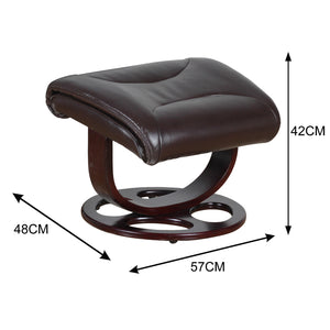 Julio Faux Leather Premium Reclining Lounge Arm Chair | Ottoman Swivel Sofa