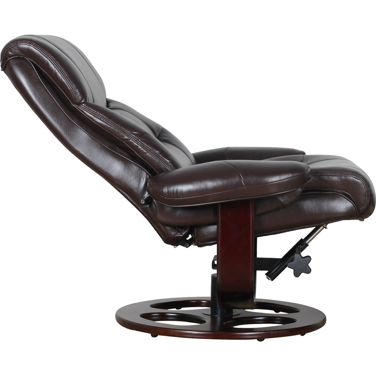 Julio Faux Leather Premium Reclining Lounge Arm Chair | Ottoman Swivel Sofa