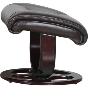Julio Faux Leather Premium Reclining Lounge Arm Chair | Ottoman Swivel Sofa