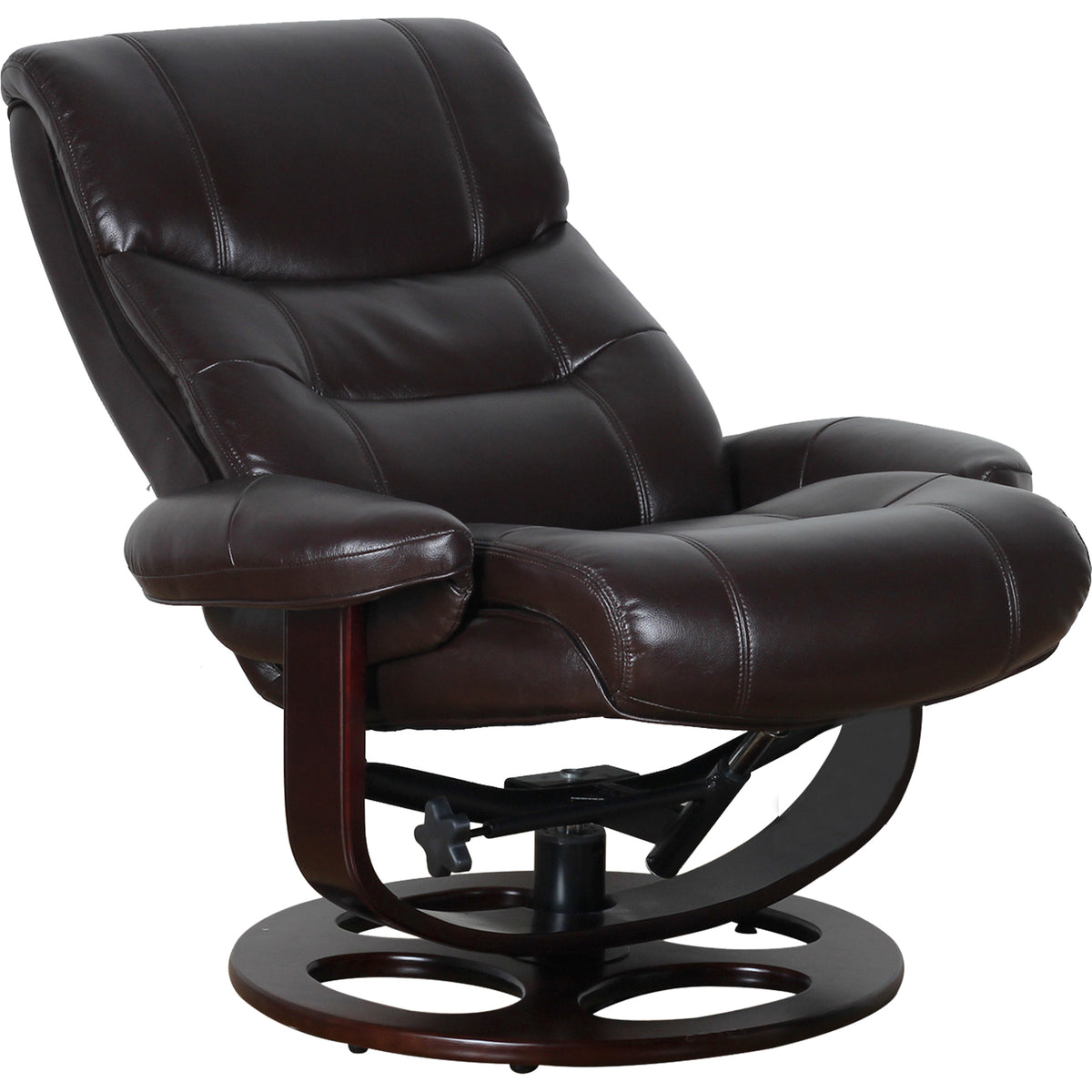 Julio Faux Leather Premium Reclining Lounge Arm Chair | Ottoman Swivel Sofa