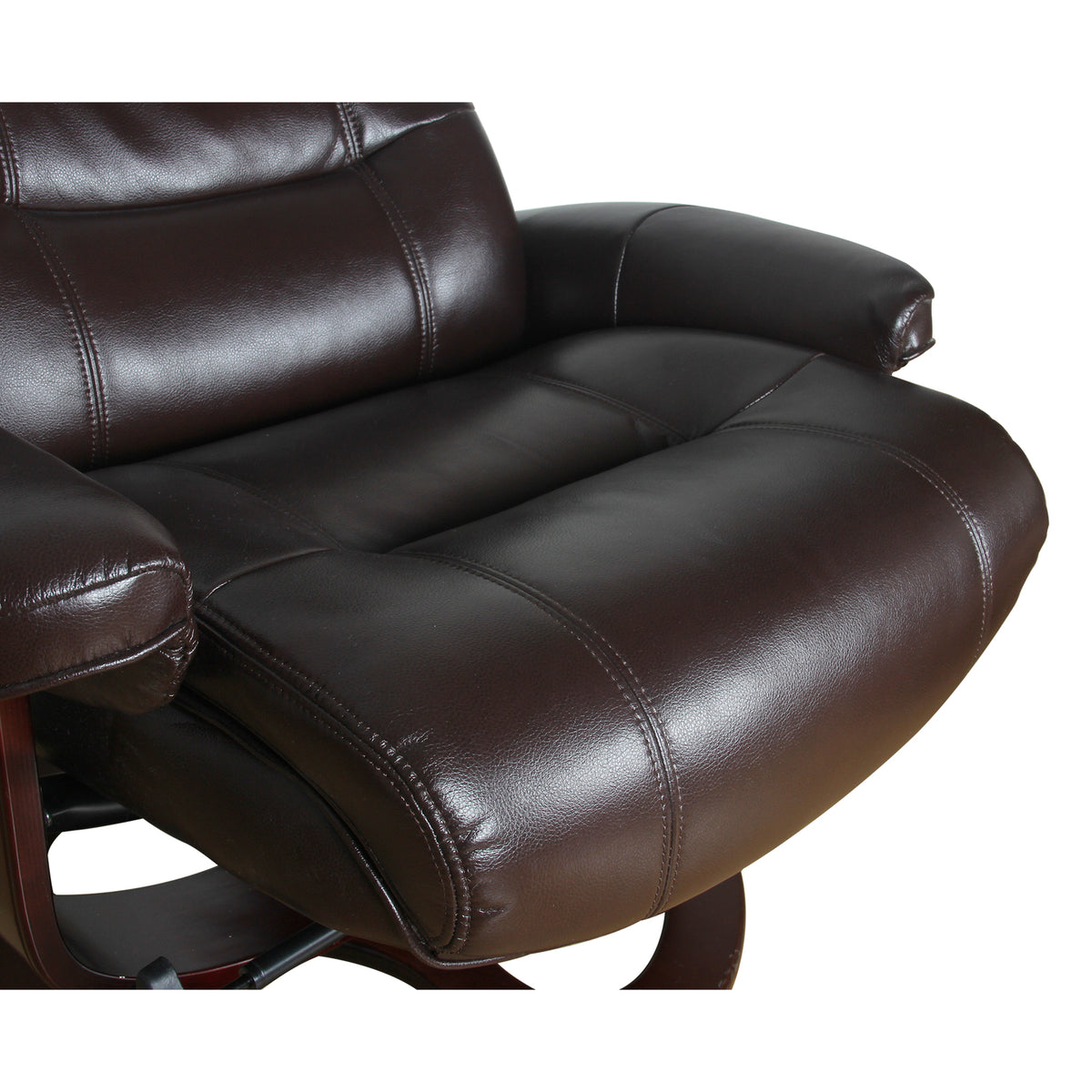 Julio Faux Leather Premium Reclining Lounge Arm Chair | Ottoman Swivel Sofa