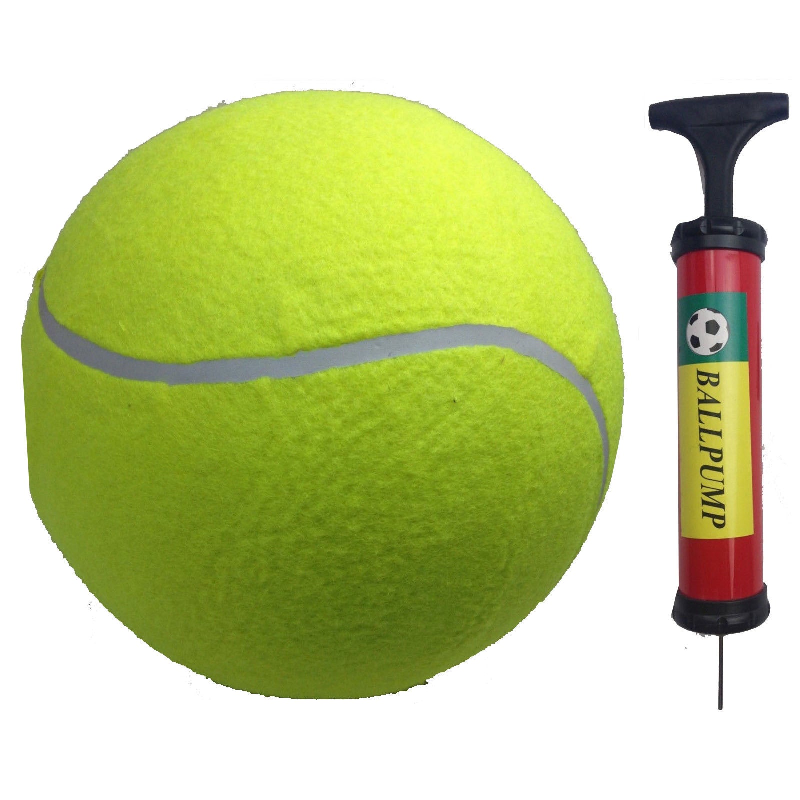 10" Giant Tennis Ball | with Ball Pump | Air Inflator for Autographs & Signatures
