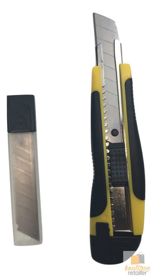 Box Cutters | 12x Pack | 18mm Retractable Snap-Off Razor | Durable Bulk Utility Knives