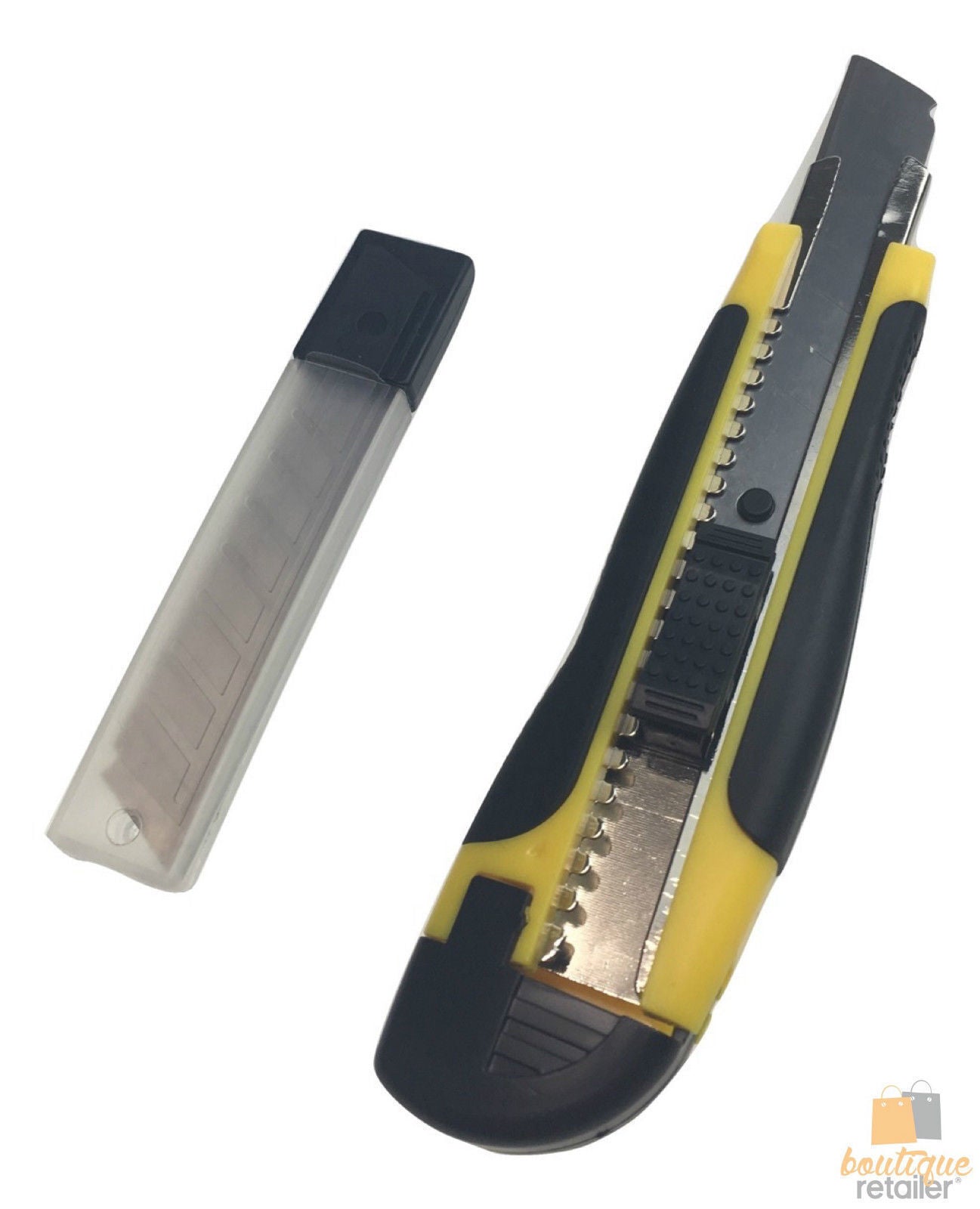 Box Cutters | 3x Pack | 18mm Retractable Snap-Off Razor | Durable Bulk Utility Knives