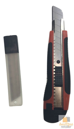 Box Cutters | 3x Pack | 18mm Retractable Snap-Off Razor | Durable Bulk Utility Knives