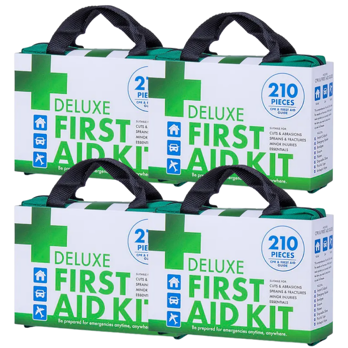 4x 210PCS | EMERGENCY FIRST AID KIT | Medical Travel Set | Workplace Office | ARTG BULK