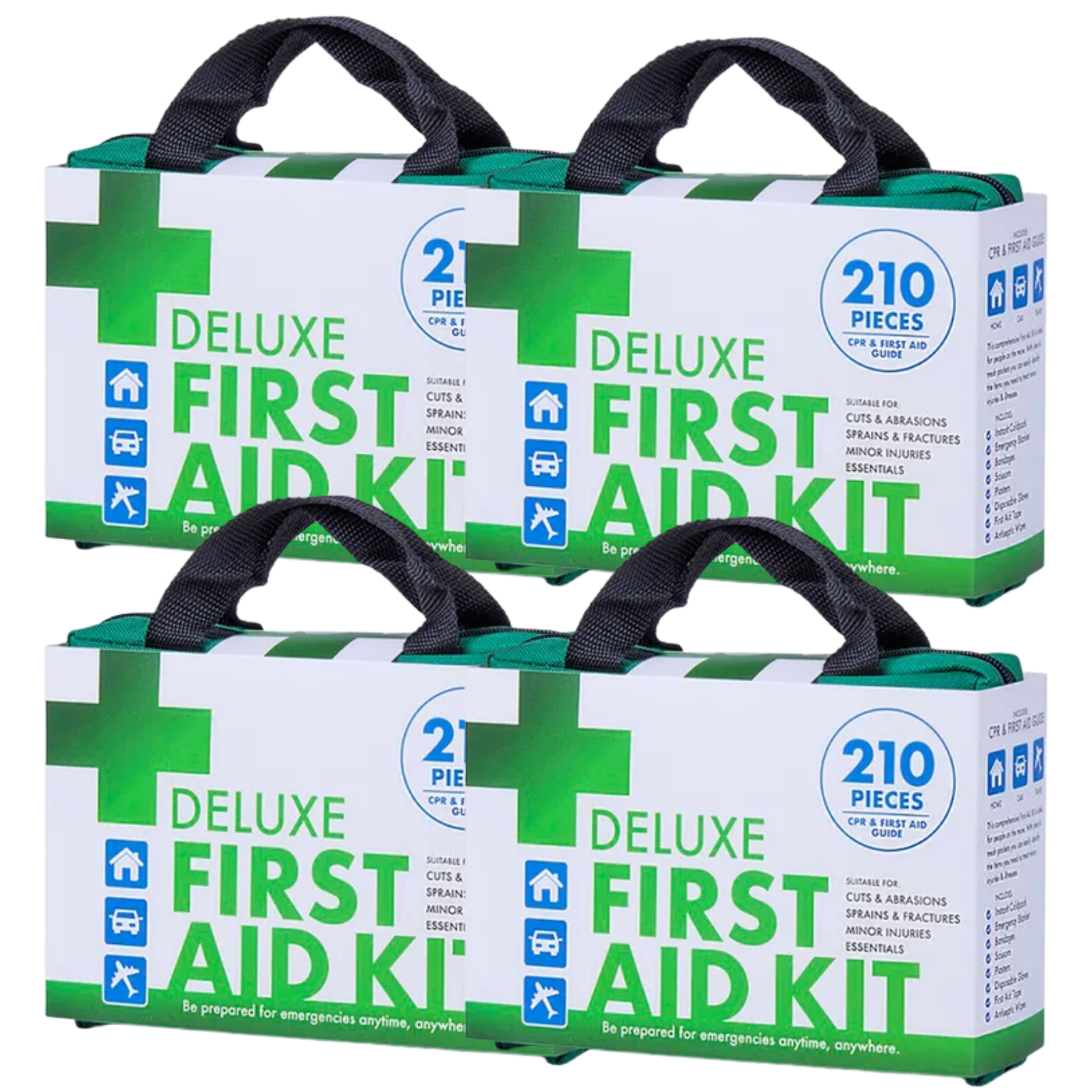 4x 210PCS | EMERGENCY FIRST AID KIT | Medical Travel Set | Workplace Office | ARTG BULK