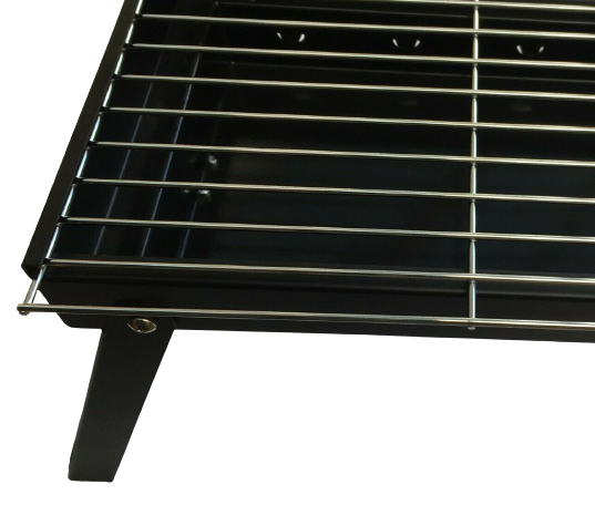 Premium Portable Charcoal Folding BBQ Grill | Compact & Foldable | Black/Silver