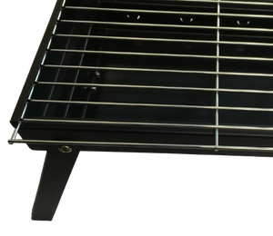 Premium Portable Charcoal Folding BBQ Grill | Compact & Foldable | Black/Silver