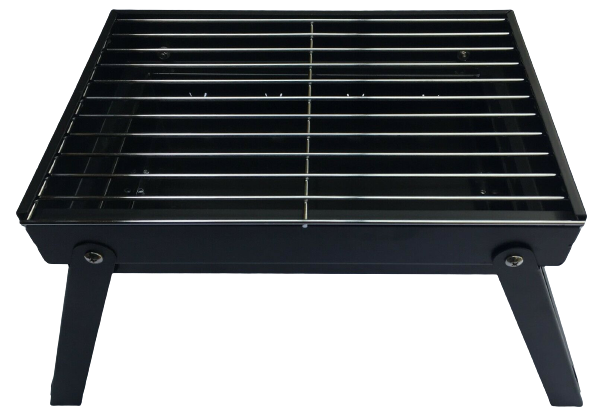 Premium Portable Charcoal Folding BBQ Grill | Compact & Foldable | Black/Silver