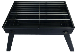 Premium Portable Charcoal Folding BBQ Grill | Compact & Foldable | Black/Silver