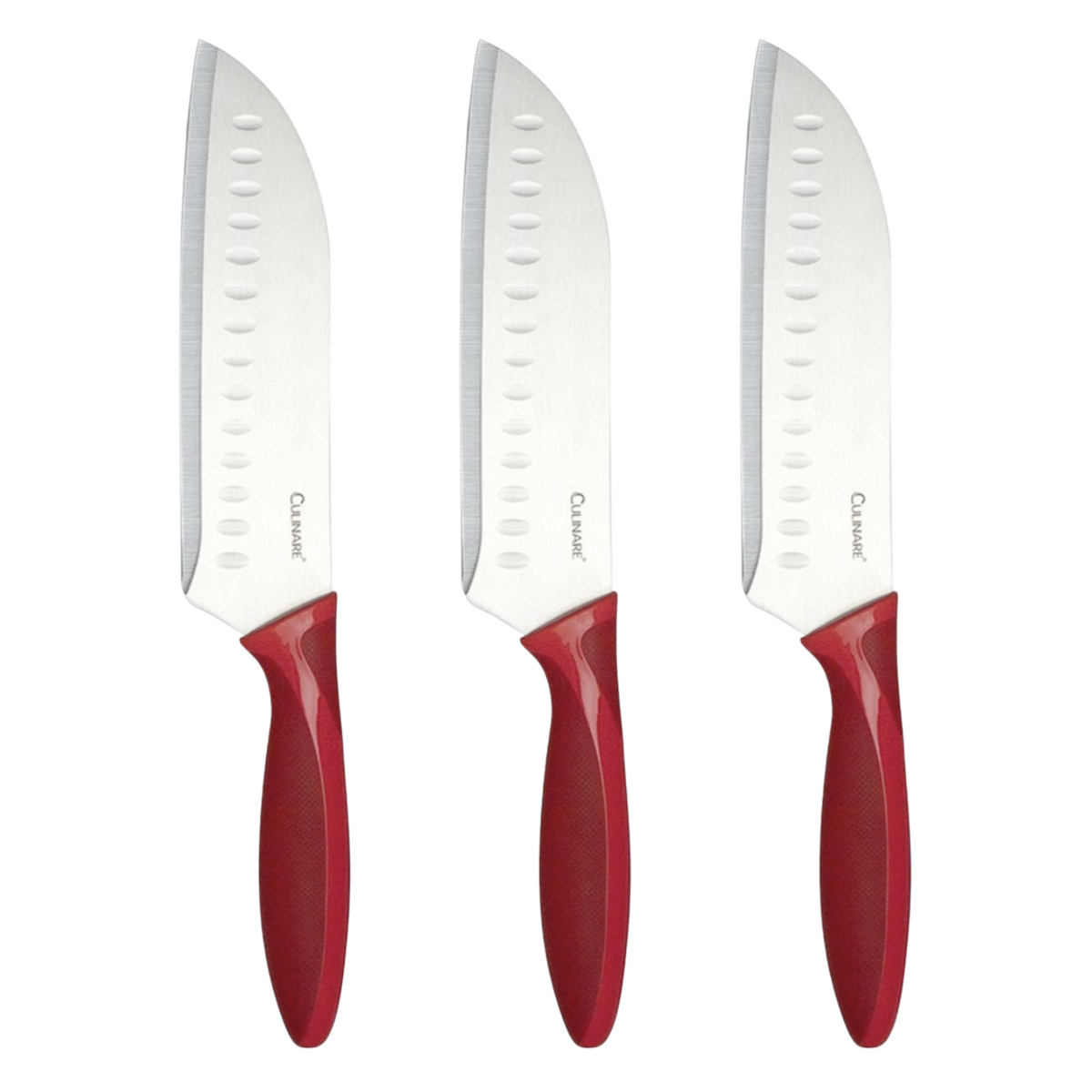 3-Piece Culinare Santoku Knife Set | 17.5cm | Stainless Steel Kitchen Cutting