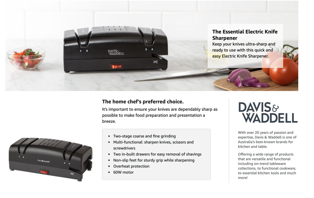Davis & Waddell Electric Knife Sharpener | Knives, Scissors, Screwdrivers, & Butcher Tools