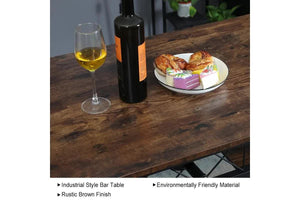 Viviendo Dining Table | Bar Table | Wine Storage Rack | Industrial Style