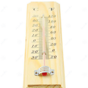 Wooden Thermometer | 27cm | Indoor & Outdoor | Glass Tube | Wall Hanging Room Sensor