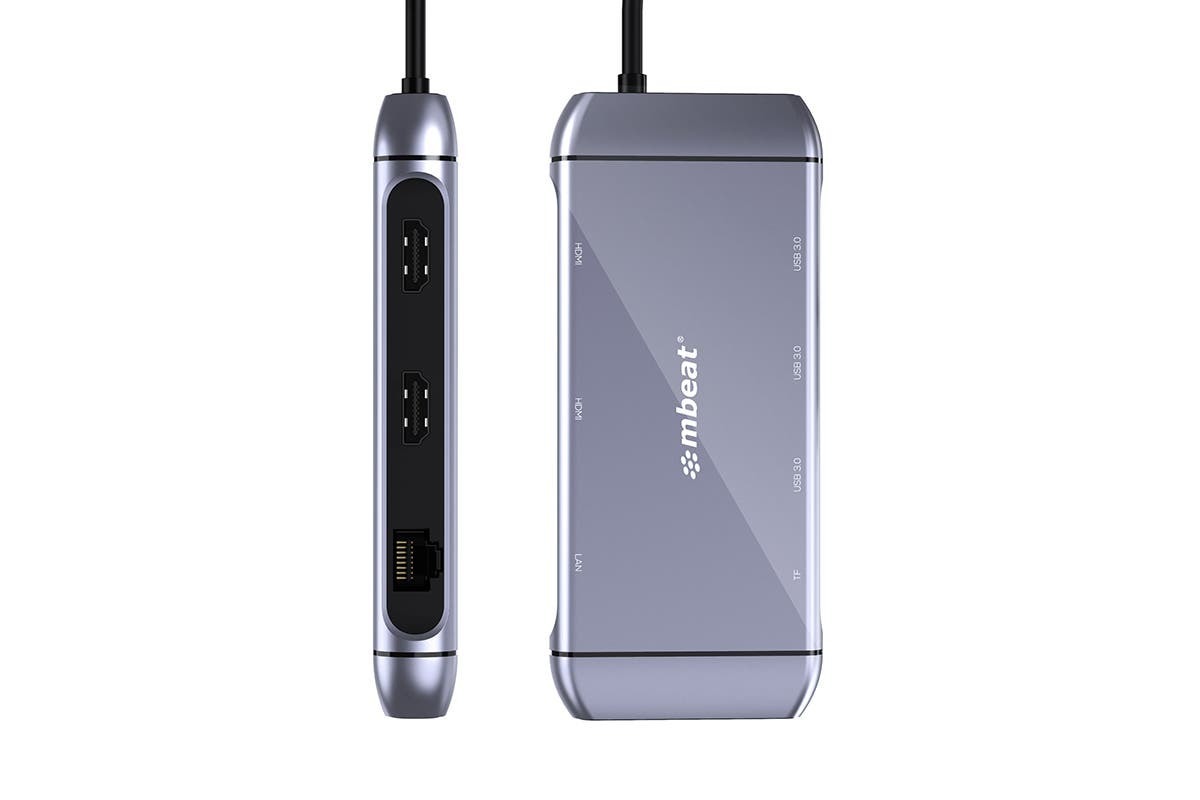 mBeat Elite X11 | 9-in-1 USB-C Dock | Dual HDMI MST | Multiport Adapter