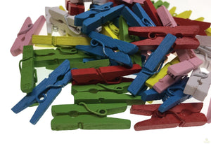 Mini Wooden Pegs | 900PCS | Natural Craft Pins | Scrapbook/Clothes Line | 35mm