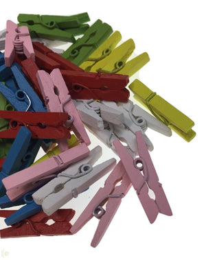 Mini Wooden Pegs | 900PCS | Natural Craft Pins | Scrapbook/Clothes Line | 35mm