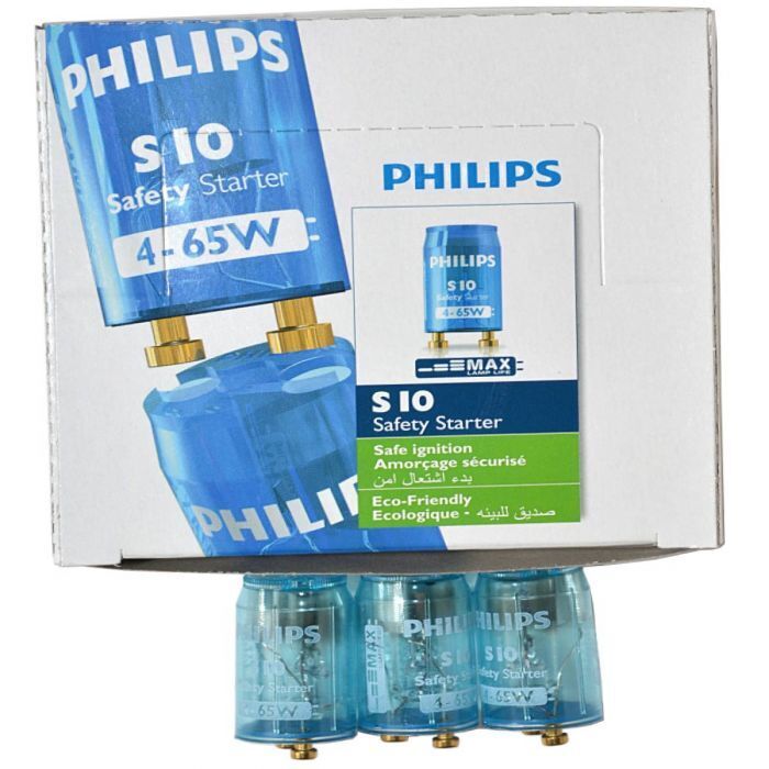 Philips S10 Safety Starters for Fluorescent Lamps | 4 Boxes (25 per Box)