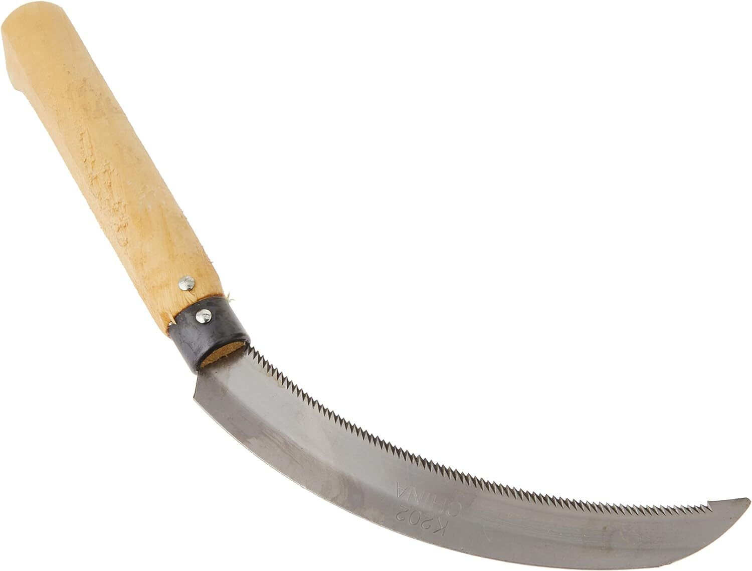 Sickle Reaping Hook | 36cm Blade | Wooden Handle | Farming & Gardening Tool