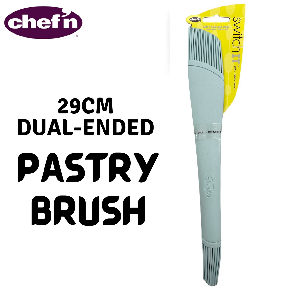 Chef'n Silicone Pastry Brush | Dual-Ended | Butter Brush | Sky Blue