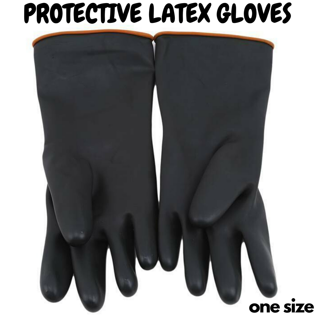Latex Gloves | Rubber PPE | Industrial Anti-Chemical Acid | Heavy Duty