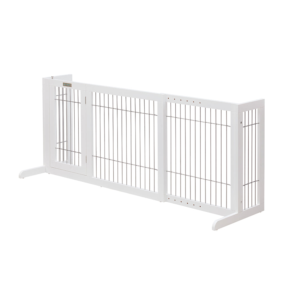 Retractable Dog Barrier with Gate | Freestanding | Large Pet Fence Solution