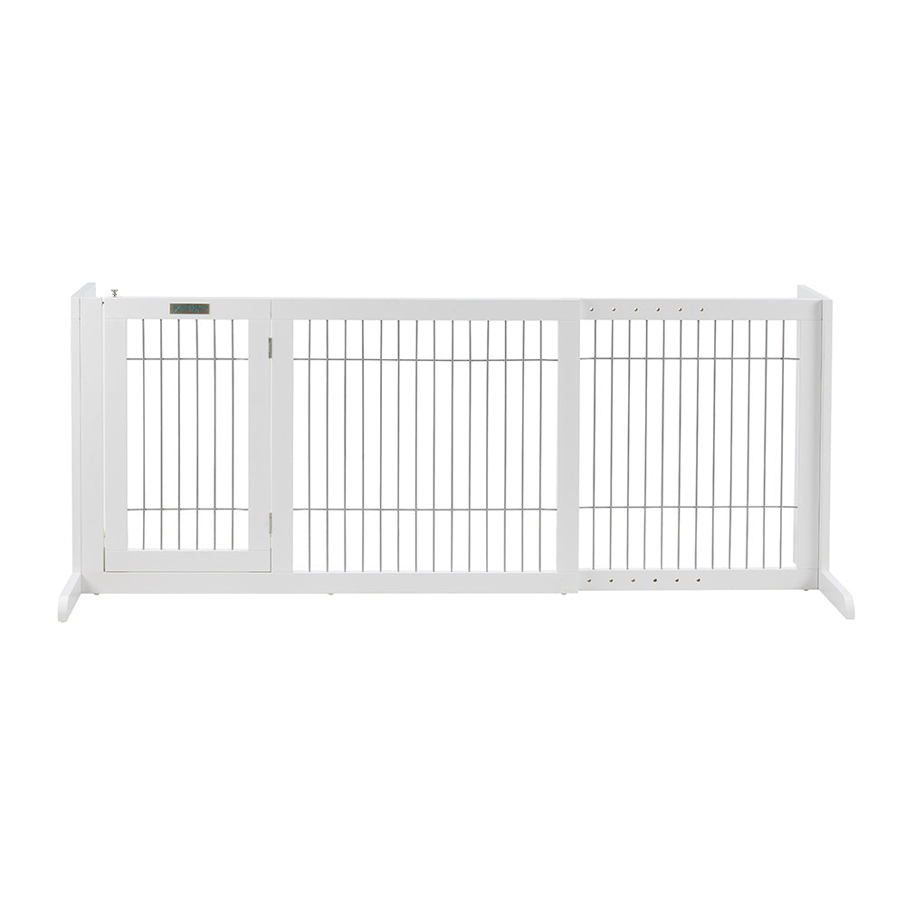Retractable Dog Barrier with Gate | Freestanding | Large Pet Fence Solution