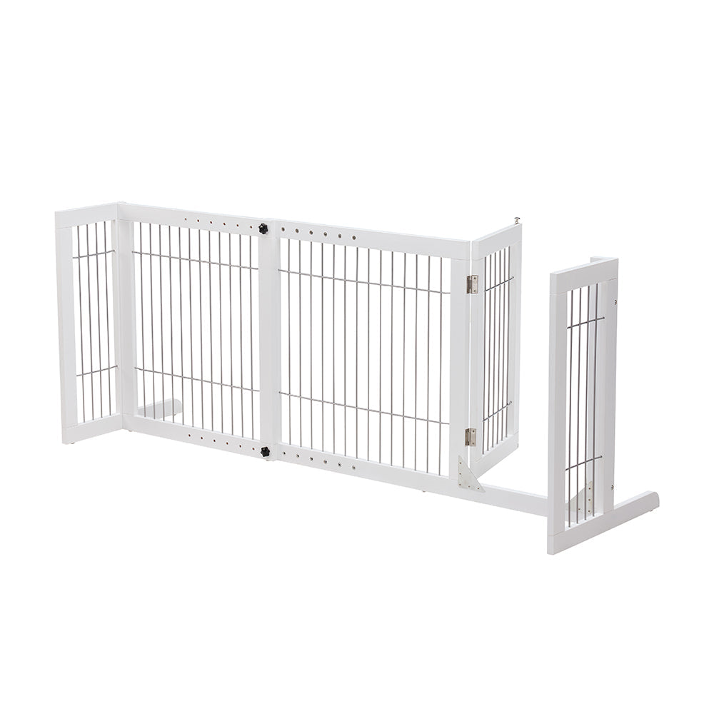 Retractable Dog Barrier with Gate | Freestanding | Large Pet Fence Solution