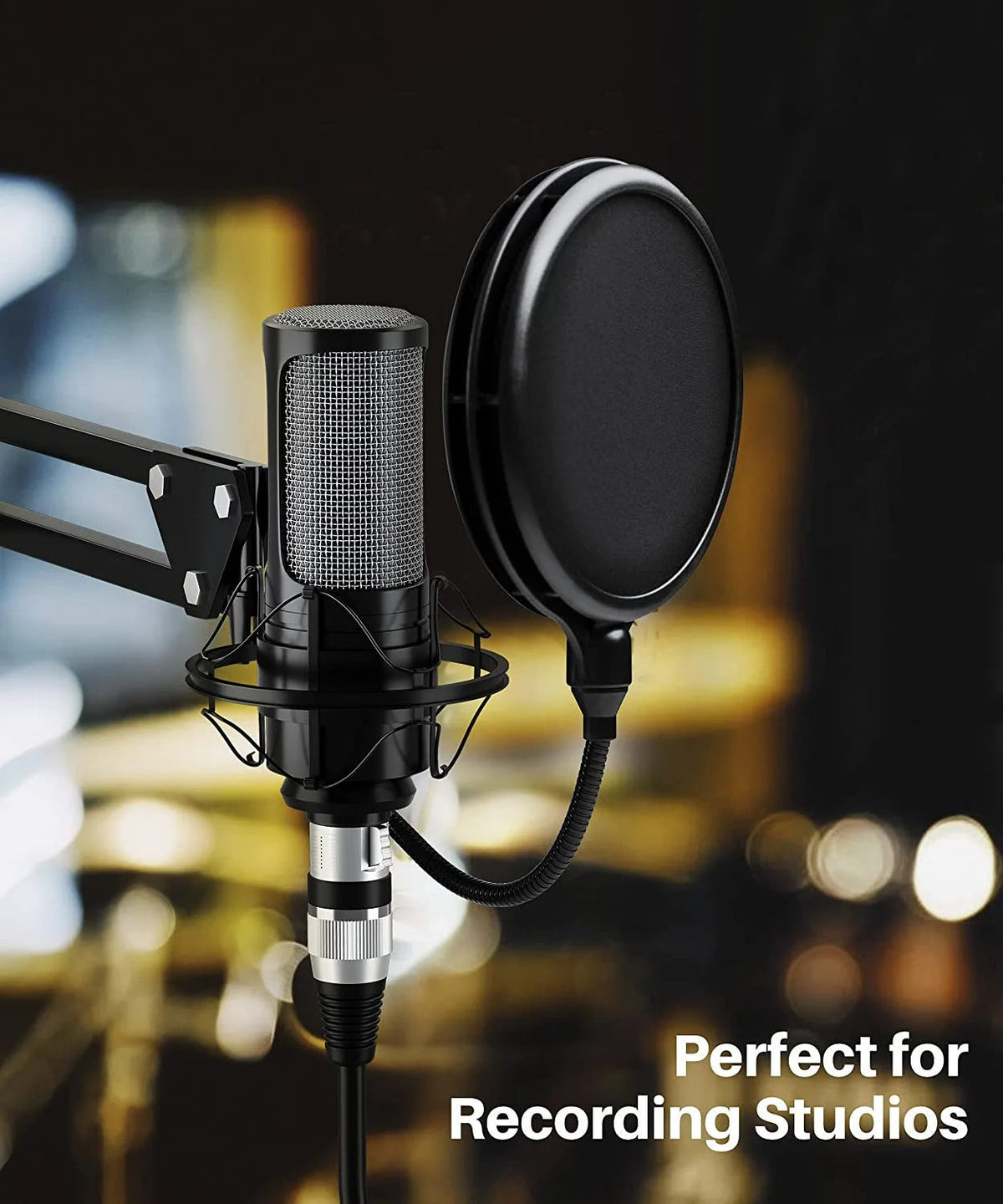 Hridz XLR Cable | 1m | Male to Female | Audio Output & Input for KTV Microphone | Professional Sound Cable