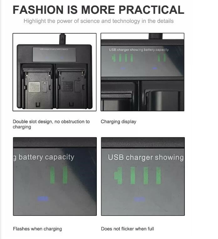 HRIDZ EN-EL23 Battery & Charger Set | For Nikon Coolpix B700, S810c, P600, P610S