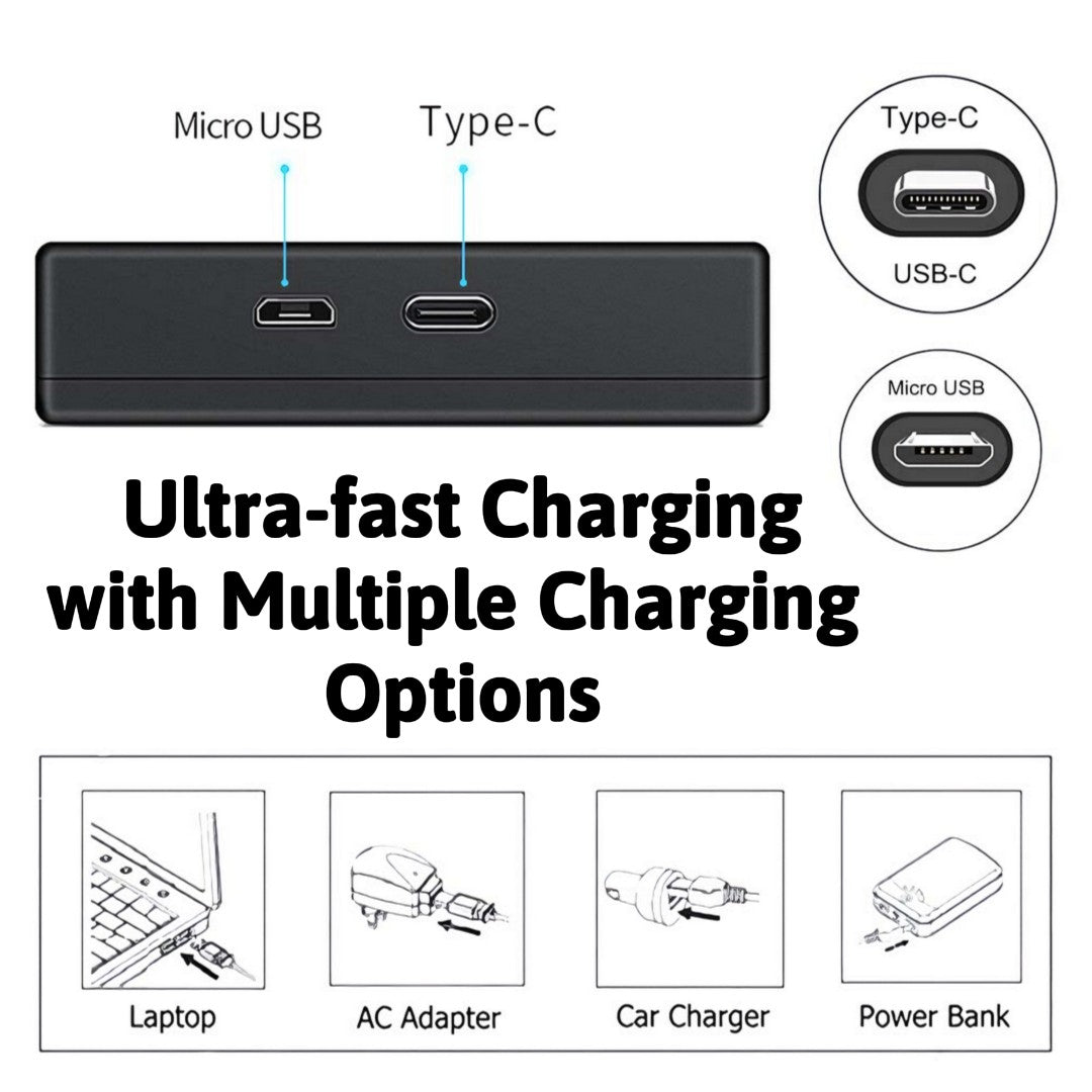 HRIDZ EN-EL23 Battery & Charger Set | For Nikon Coolpix B700, S810c, P600, P610S