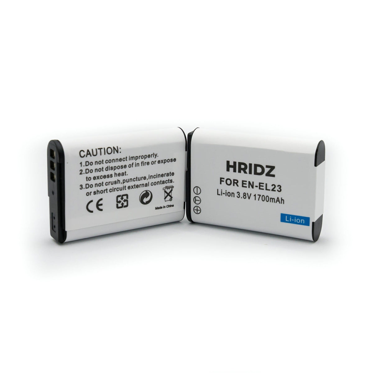 HRIDZ EN-EL23 Battery & Charger Set | For Nikon Coolpix B700, S810c, P600, P610S